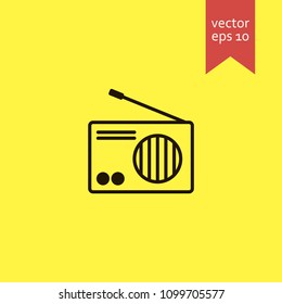 radio. radio icon. sign design. Vector EPS 10.