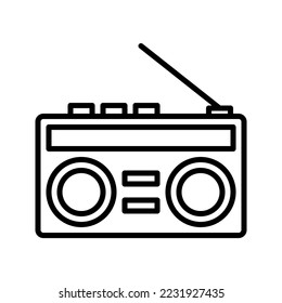 Radio icon. sign for mobile concept and web design. vector illustration