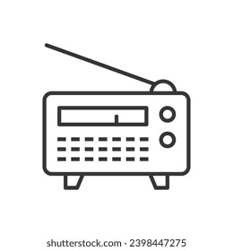 Vector de símbolo de icono de radio