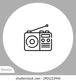 Radio icon sign vector,Symbol, logo illustration for web and mobile