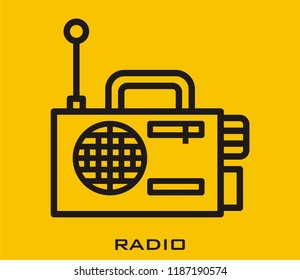 Radio icon signs