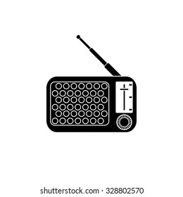 A radio icon silhouette