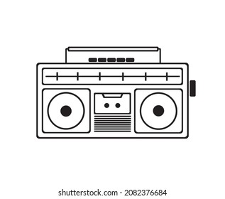 Radio-Symbol Silhouette Hoher Vektorgrafik