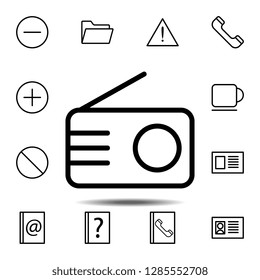 Radio icon. Simple thin line, outline vector element of minimalistic, web icons set for UI and UX, website or mobile application