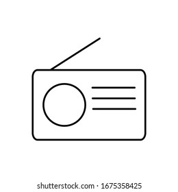 Radio icon simple vector design. Radio logo template