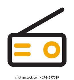 Radio icon simple vector design. Radio logo template