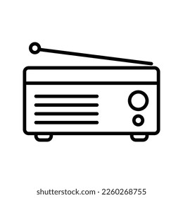 Radio icon simple vector design. Radio logo template. Vector illustration. Isolated on a white background
