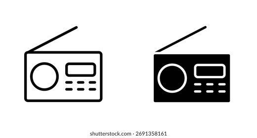 Radio-Symbol Einfache Vektorgrafik für Grafik- und Webdesign.