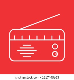 Radio icon, stock vector illustration, EPS10.