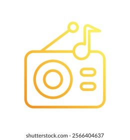 Radio icon. Summer icon design. vector graphic