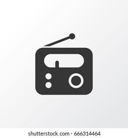 Radio Icon Symbol. Premium Quality Isolated Tuner Element In Trendy Style.