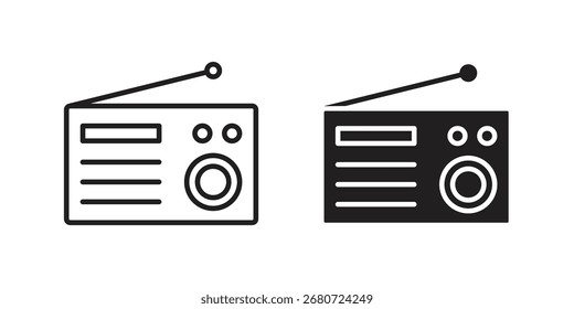 Radio icon symbol shape. vector symbols.