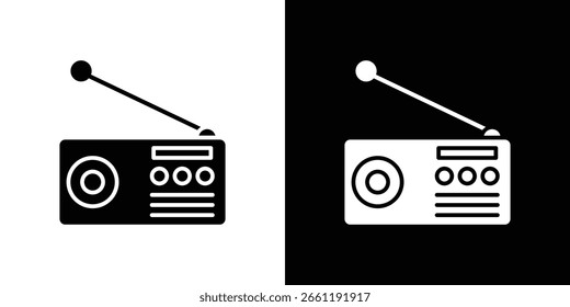 Símbolo de icono de radio. Diseño simple y plano para Web y App móvil