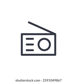 radio icon symbol vector sign isolated on white background illustration for graphic and web design