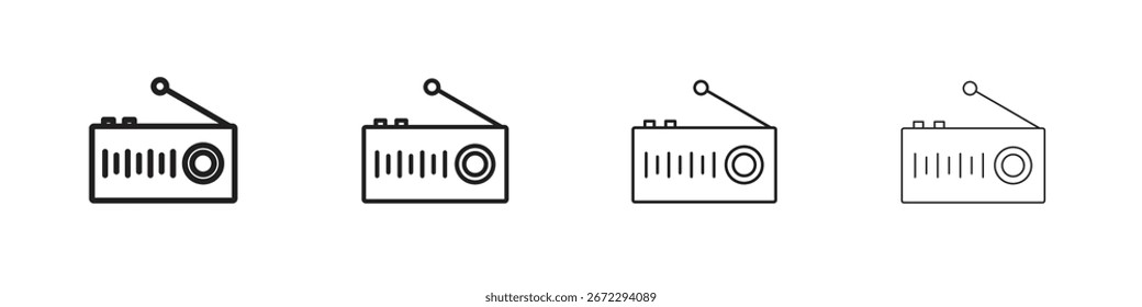 Símbolos de íconos de radio colección. Vector EPS 10