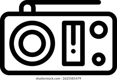 radio icon. Thin Linear Style Design Isolated On White Background