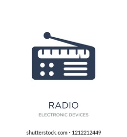 Radio icon. Trendy flat vector Radio icon on white background from Electronic devices collection, vector illustration can be use for web and mobile, eps10
