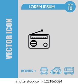 Radio icon vector
