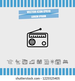 Radio icon vector