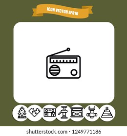 Radio icon vector