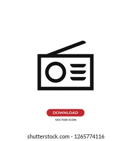 Radio icon vector