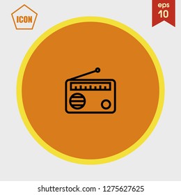 Radio icon vector