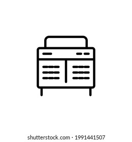 radio icon vector from ads collection. Thin line radio outline icon vector illustration. Linear symbol for use on web and mobile. Radio icon. line icon. isolated in white