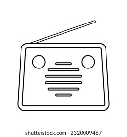 Radio icon vector. antenna illustration symbol. electrical sign or logo.