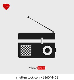 Radio icon, vector best flat icon, EPS