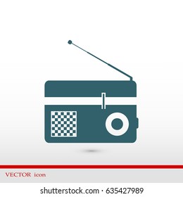 Radio icon, vector best flat icon, EPS