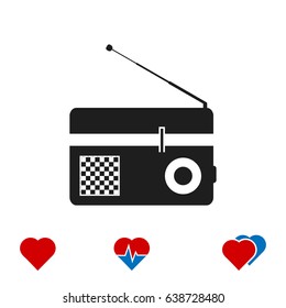 Radio icon, vector best flat icon, EPS