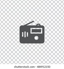 Radio icon vector, clip art. Also useful as logo, web UI element, symbol, graphic image, transparent silhouette and illustration.