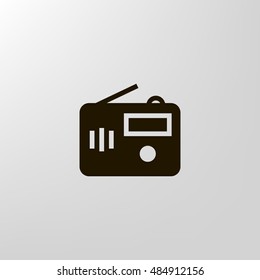 Radio icon vector, clip art. Also useful as logo, web UI element, symbol, graphic image, silhouette and illustration. Compatible with ai, cdr, jpg, png, pdf and eps formats.