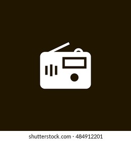 Radio icon vector, clip art. Also useful as logo, web UI element, symbol, graphic image, silhouette and illustration.