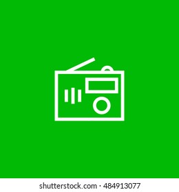 Radio icon vector, clip art. Also useful as logo, web UI element, symbol, graphic image, silhouette and illustration.