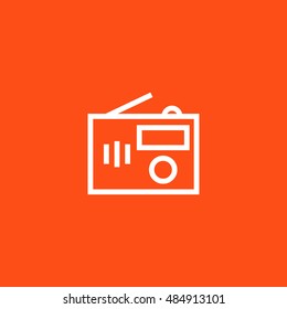 Radio icon vector, clip art. Also useful as logo, web UI element, symbol, graphic image, silhouette and illustration.