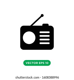 radio icon vector concept design template