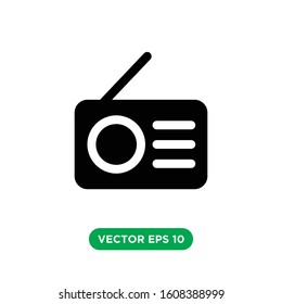 radio icon vector concept design template