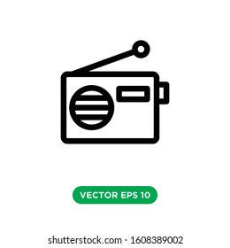 radio icon vector concept design template