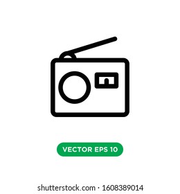radio icon vector concept design template