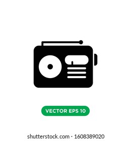 radio icon vector concept design template