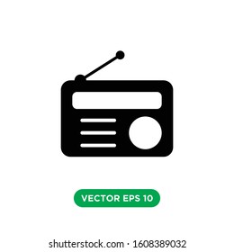 radio icon vector concept design template