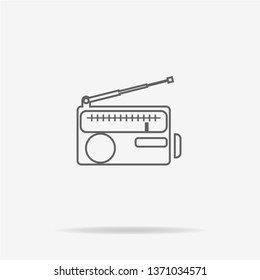 Radio icon. Vector concept illustration for design.