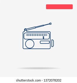 Radio icon. Vector concept illustration for design.