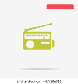 Radio icon. Vector concept illustration for design.