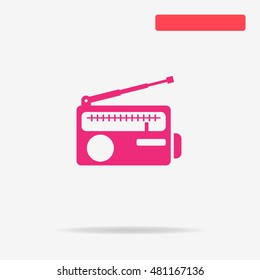 Radio icon. Vector concept illustration for design.