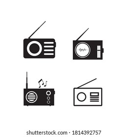 Radio icon vector design illustration template