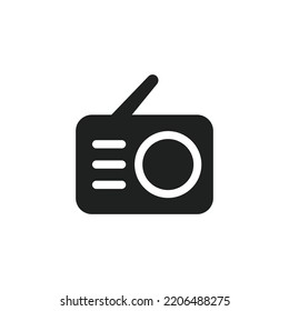 ilustración de diseño de vector de icono de radio