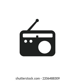 ilustración de diseño de vector de icono de radio