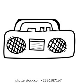 radio icon vector design illustration with editable stroke
